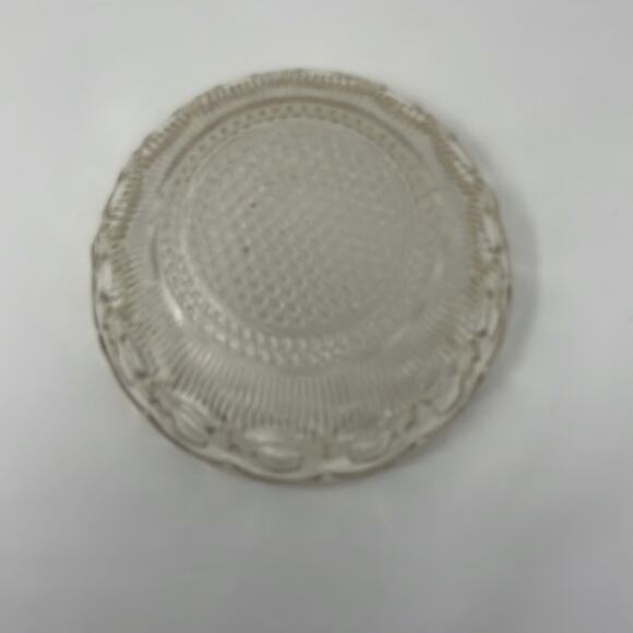 Vintage Bartlett &Collins glass Manhattan clear crystal bowl bulls eye gold trim - Picture 7 of 10